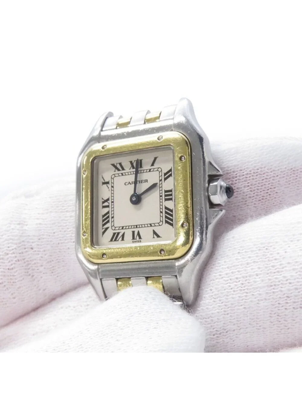 Cartier Pantail 2 Row SM Watch Ivory Dial Quartz Vintage